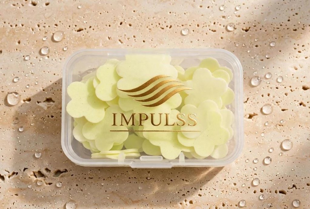 Jabón en forma de flor IMPULSS Flor amarillo en caja transparente